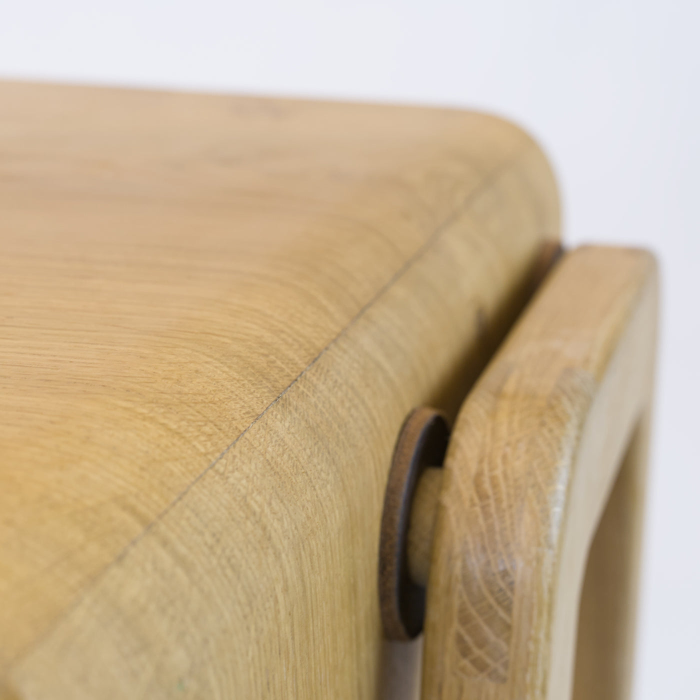 High desk and storage bench nm11H. The main corpus is crafted from solid Norwegian oak, featuring 1 drawer with natural oak front.