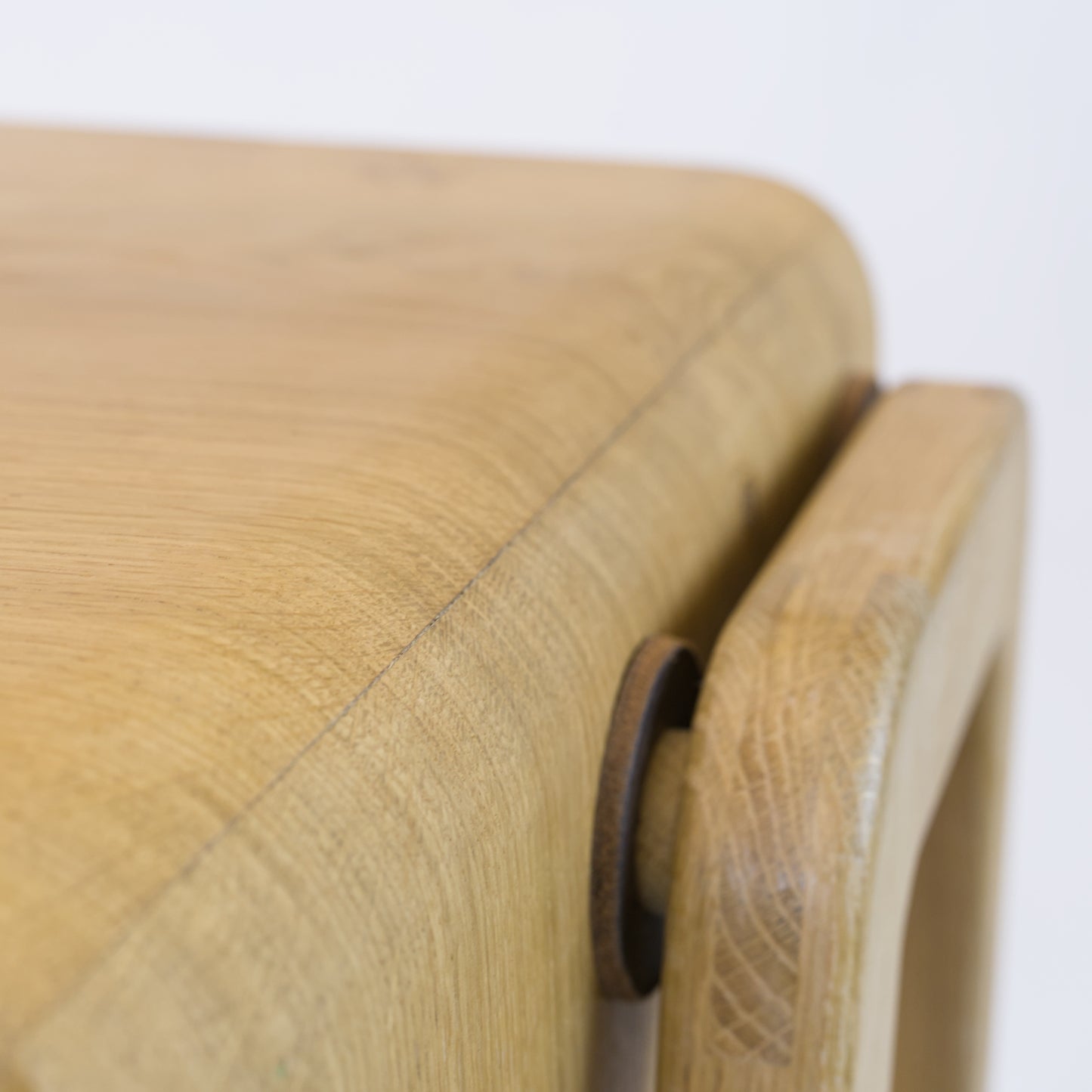 High desk and storage bench nm11H. The main corpus is crafted from solid Norwegian oak, featuring 1 drawer with white front.