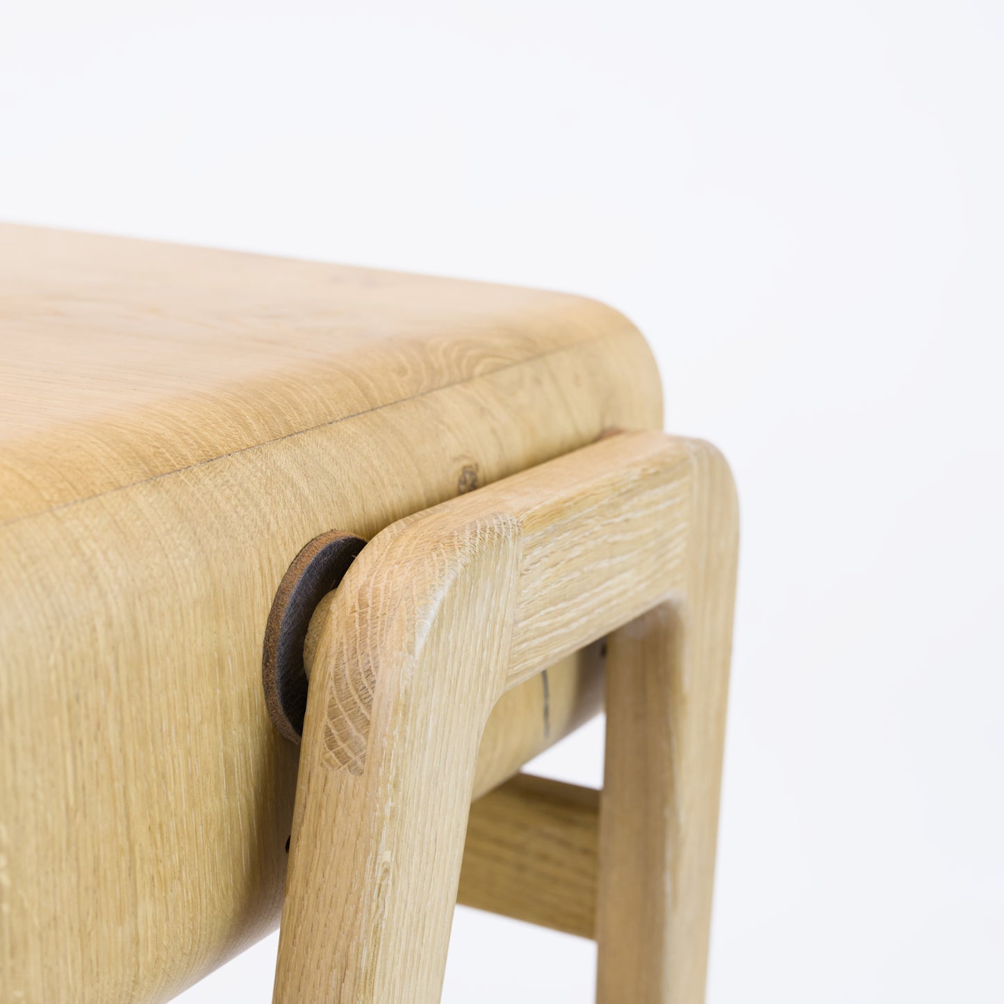High nightstand nm11H. The main corpus is crafted from solid Norwegian oak, featuring 1 drawer with white front.